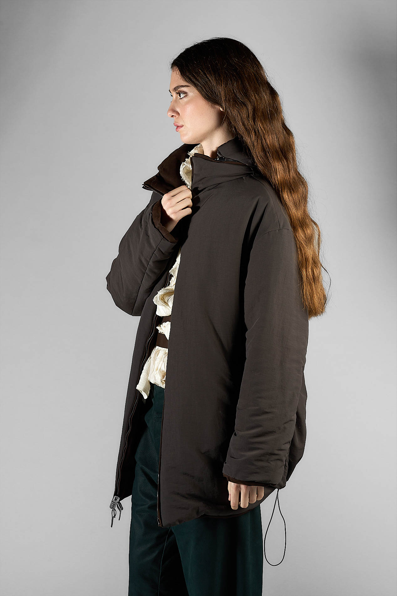 DANIELE BASTA LEATHER AND SILVER JACKET